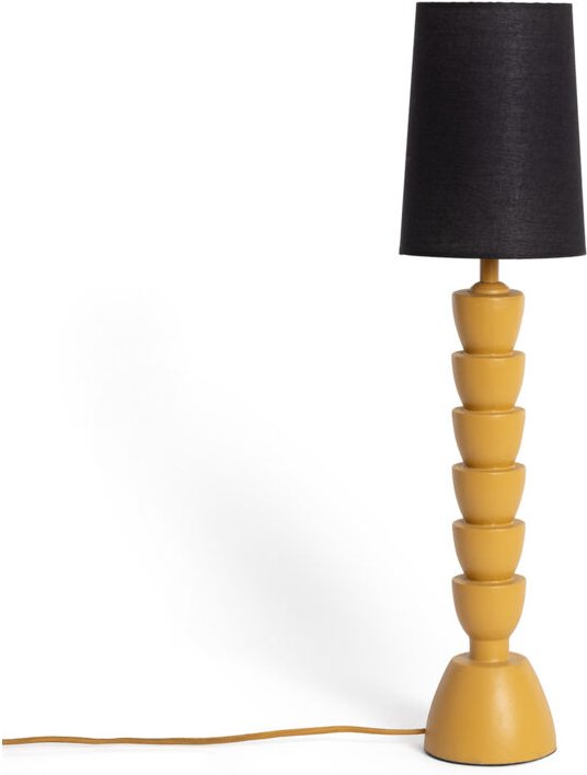 Tischlampe aus Kunstharz Darian Senf