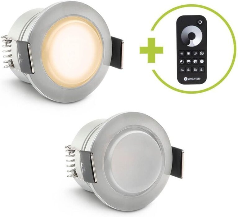 Einbaustrahler Mini Genova 3W 2700K IP65 - Farbe: acryl - Anzahl: 2x