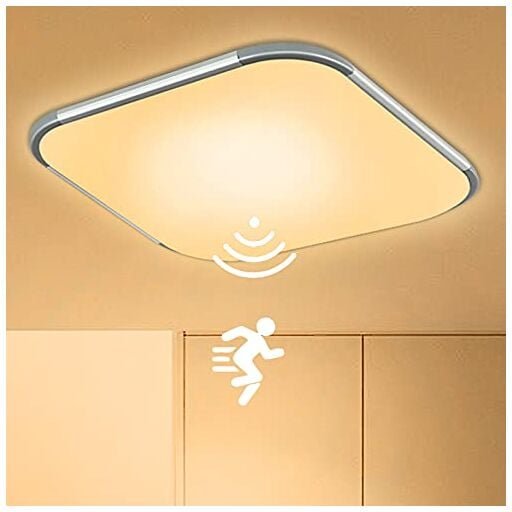 Led Deckenleuchte mit Bewegungsmelder 24W led Sensor Deckenlampe Flurleuchte Moderne Rund Deckenlampe mitfür Wohnzimmer ...