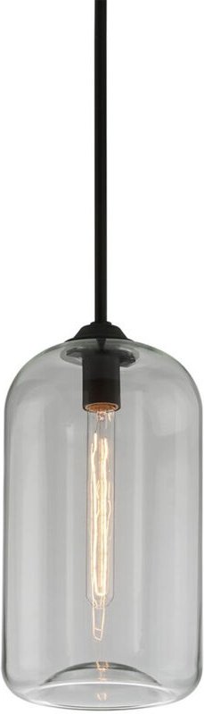 Hudson Valley Lighting - District 1 Pendelleuchte Satinschwarz, Glas