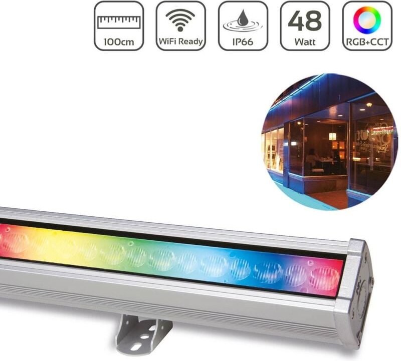 Thumbnail - MiBoxer RGB+CCT LED Wallwasher WiFi Fassadenstrahler 230V IP66 - Ausführung: 48W 100cm RL2-48