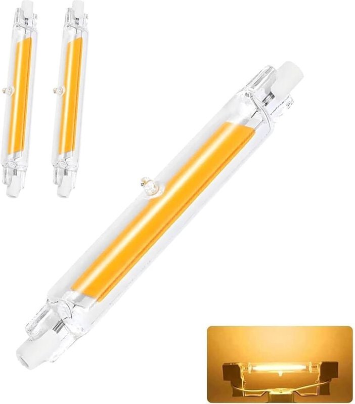 R7S LED 78mm Dimmbar Lampen, Warmweiß 2700K 10W R7S 78mm Glühbirne Ersatz für 100W Halogenstäbe, 1000LM LED-Röhre für De...
