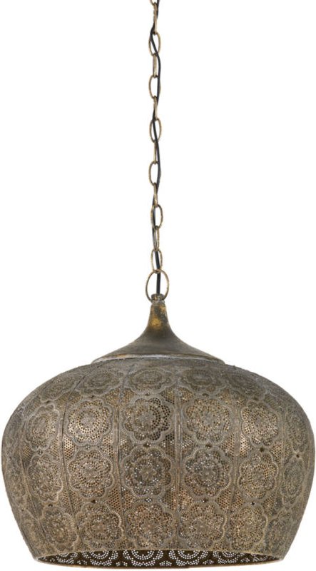 Light & Living - hängeleuchte - Emine - braun - metall - E27 -