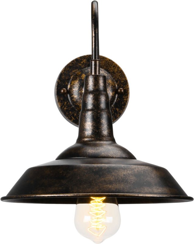 Wandleuchte Industrielle, Rostfarben Wandlampe Innen Metall E27 Retro für Wohnzimmer Schlafzimmer Flur - Ohne Leuchtmitt...