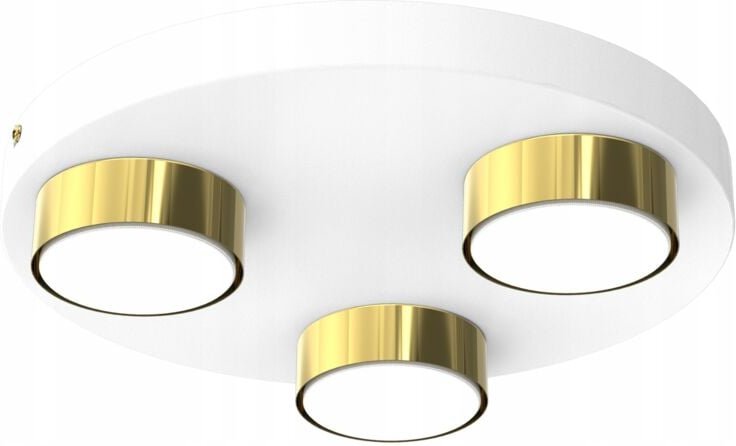 Deckenleuchte Circle 30 Cm Weiss Gold Led Modern