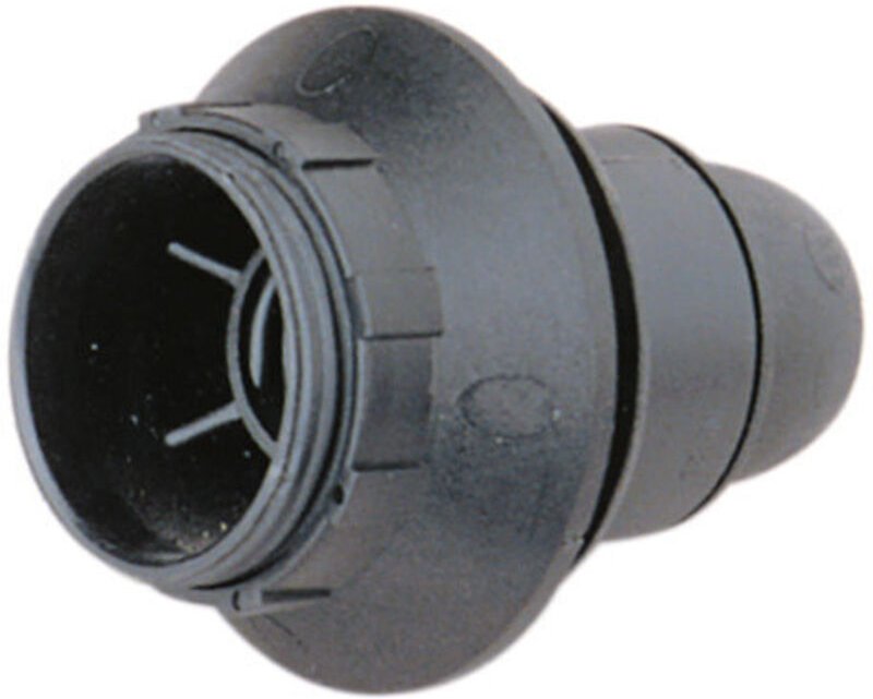 Lampenfassung E14 mit Schraube und Unterlegscheibe 2 A 250 V Farbe Schwarz Elektro DH. 12.088/N 8430552085903