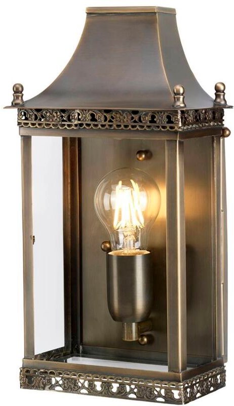 Elstead - Regents Park - 1 Licht Außenwandlaterne Licht Antik Messing IP44, E27