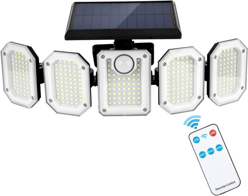 Solar-Außenleuchten, 300 LED, Solar-Sicherheitsbeleuchtung, Bewegungsmelder, 3 Modi und Fernbedienung, wasserdicht IP65