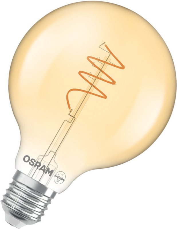 Osram - Vintage 1906 Globe, warmweiße LED-Lampe mit spiralförmigem Filament in klassischer Ballform, bietet 3.4 w für 47...