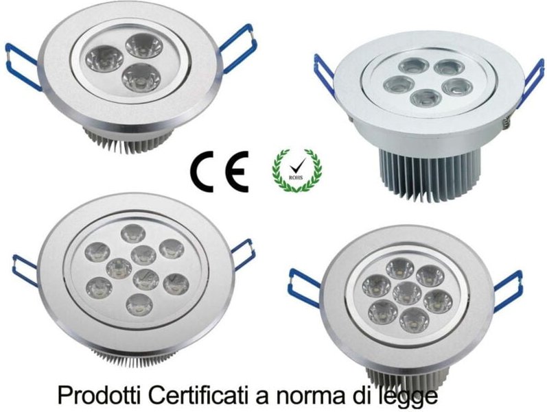 Trade Shop Traesio - Trade Shop - LED-Einbaustrahler mit warmem oder kaltem Licht für abgehängte Gipskartondecken -