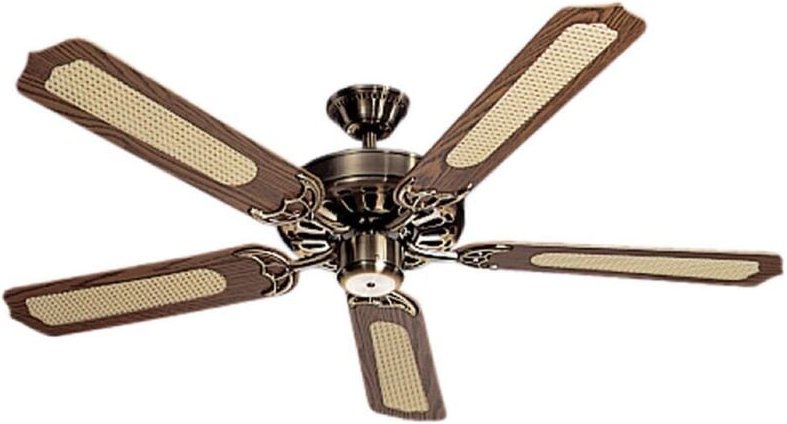 Helios DVAM 130 Deckenventilator 5-Blatt-Laufrad, 1300mm, 65W, 230V, antik, Messing