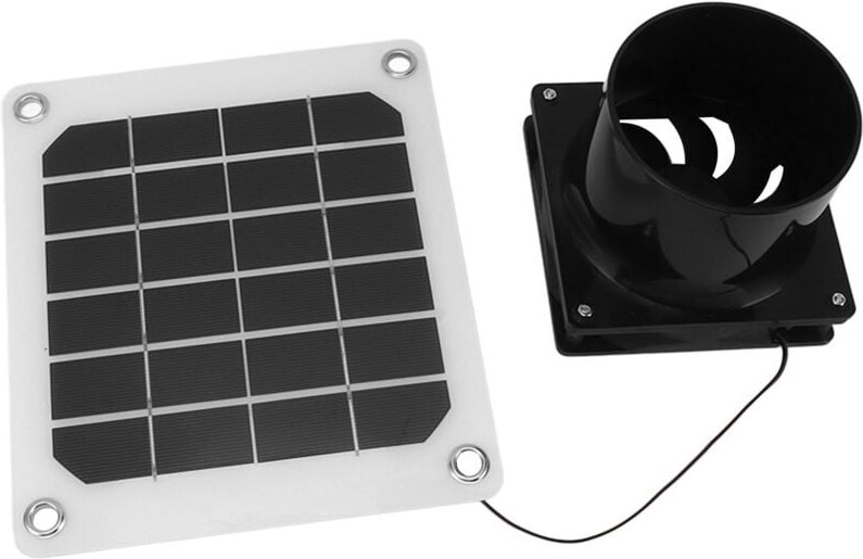 Solarbetriebener Ventilator, Hochleistungs-Solarpanel-Abluftventilator, energiesparend, für Camping im Freien