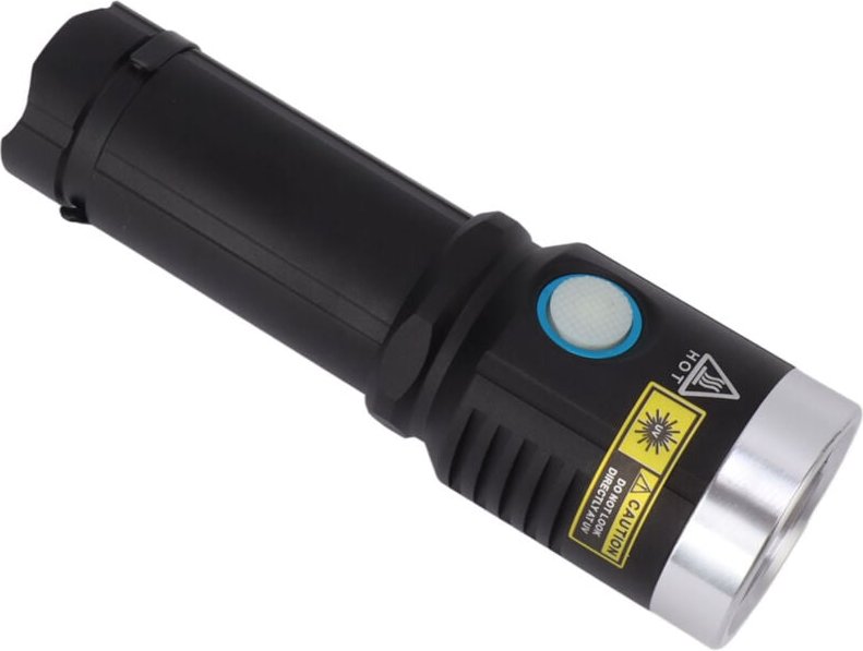 Qcwwy Kompakte Taschenlampe aus Aluminiumlegierung, wiederaufladbares Schwarzlicht über USB zur Erkennung von Fälschunge...