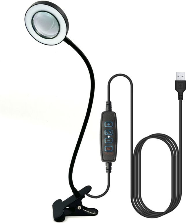 Thumbnail - Klemmlampe, LED-Schreibtischlampe, 3 Farbmodi & 10 Helligkeitsstufen, Klemmlampe mit USB, Leselicht zum Lesen und Arbeit...