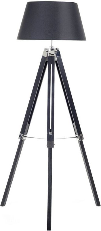 Stehlampe MADEIRA Kiefernholz Schwarz