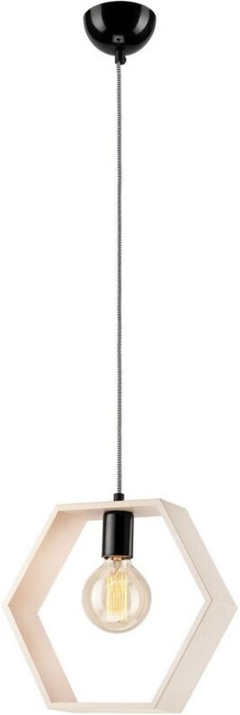 Lamkur Drahtgestell-Pendel-Deckenleuchte Weiß, 1x E27