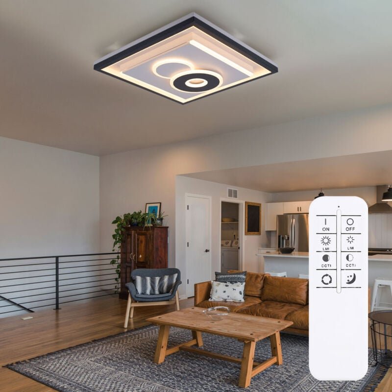 LED Deckenlampe Esszimmerlampe Wohnzimmerleuchte, dimmbar Fernbedienung Memory Nachtlicht CCT, 52W 1853 lm 2700-6000K wa...