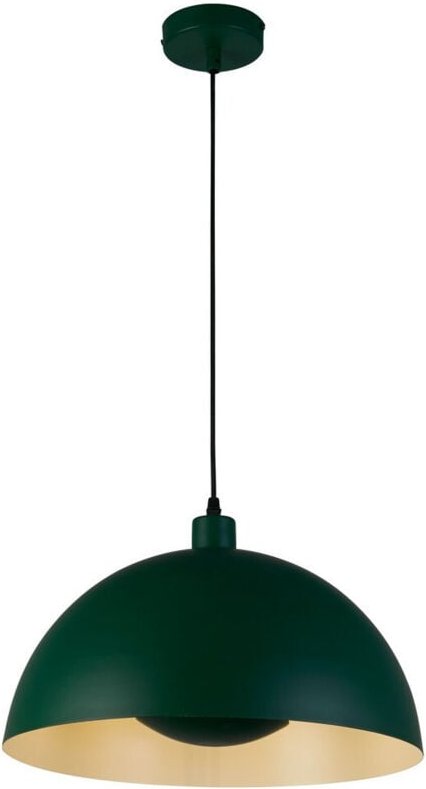 Searchlight Mars 1-flammige Deckenleuchte, mattgrünes Metall & cremefarbene Innenseite