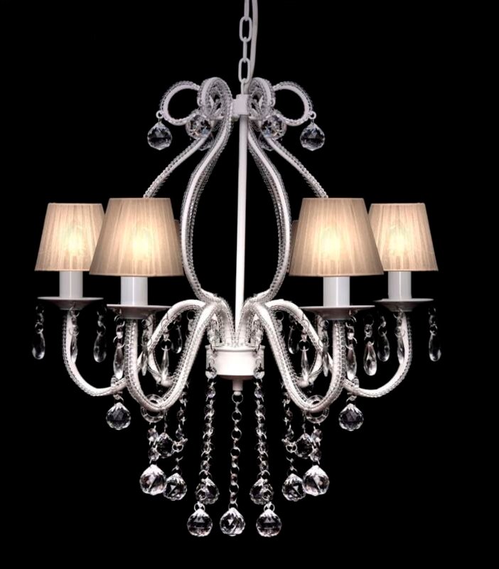 Kronleuchter mit 2300 Kristallen Weiß vidaXL