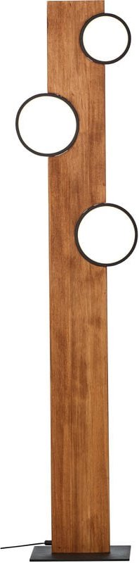 Lampe Cheesy led Stehleuchte 140cm matt schwarz/holz braun 20 w led integriert - Brilliant