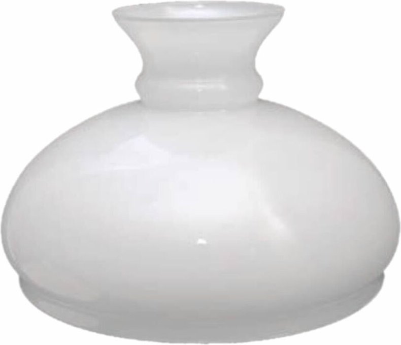 Gaudi Quinqué Glas Lampenschirm opal glänzend 18x25cm Öffnung 23,5cm