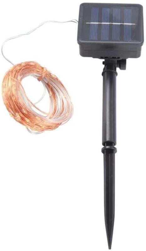 Solar-Lichterkette, 10 m, 100 LEDs, wasserdichte Dekorationsbeleuchtung für Terrasse, Garten, Tür, Hof, Party, Hochzeit,...