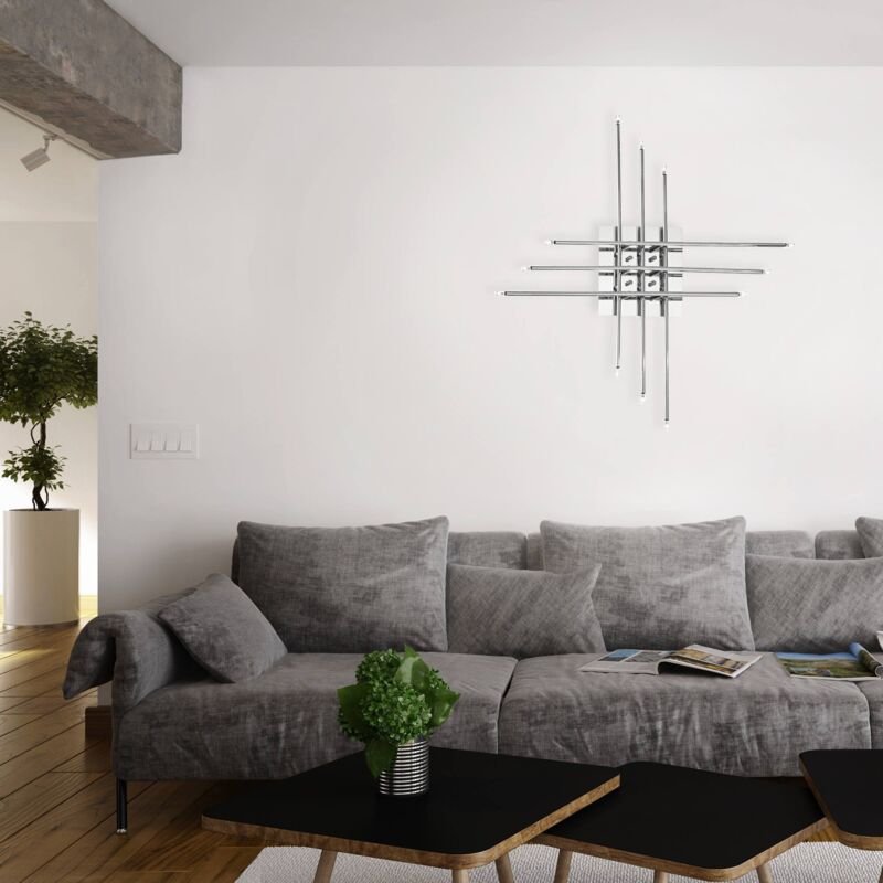 Wandleuchte Passerini: Metall-Applique, Silber 52