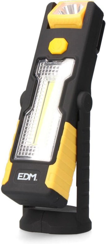 EDM - XL-LED-Taschenlampe mit Doppelfunktion, 2 Modi, mit Haken und Magnet 36381