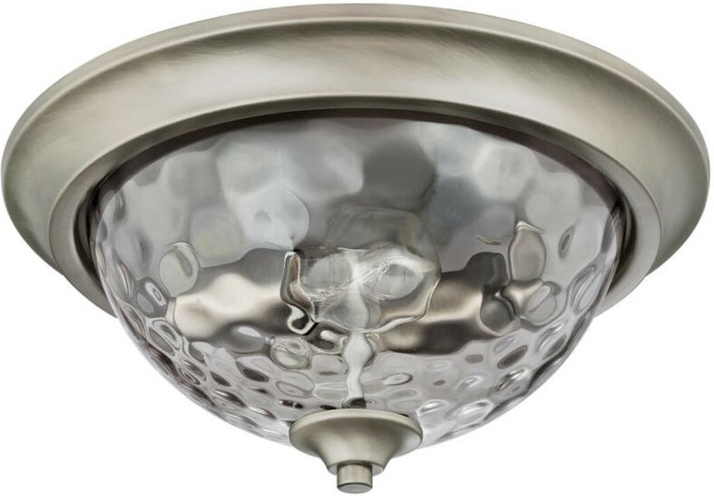 Deckenleuchte Basset Hammerschlagglas mit 2 Lampen