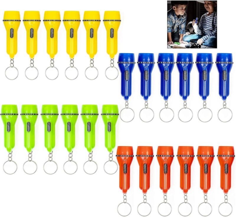 24-teilige Mini-LED-Taschenlampe, tragbare Taschenlampe für Kinder und Erwachsene für Outdoor-Aktivitäten - Ahlsen