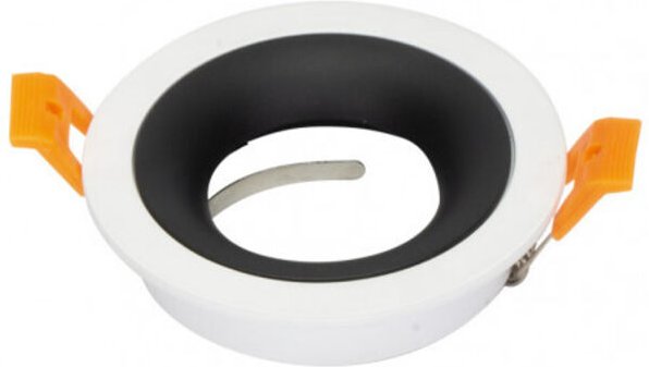 Fabrilamp - fab 14448RE26 Vertieft Anou 1xgu10 Rund Weiß/Schwarz 2x9,2x9,2 Cm 8 De Corte.c/portalalampara