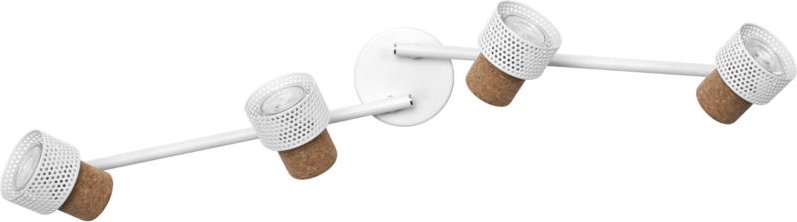 Decor spot cork, 4 x 3,4W, 920lm, weiß, Spotleuchte, verstellbare Köpfe, vielseitig anwendbar, Innenraumspot, austauschb...