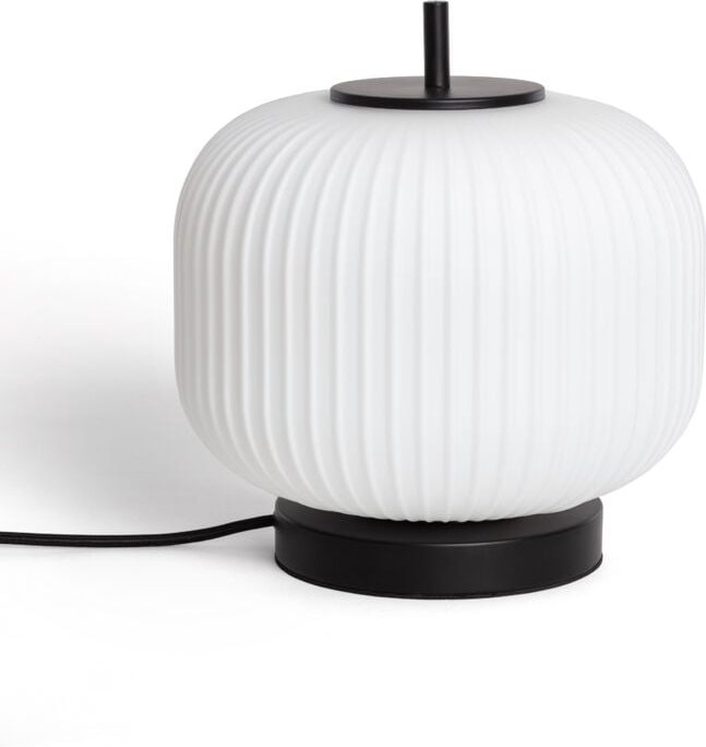 Ledkia - Tischlampe Metall und Glas Beca Schwarz