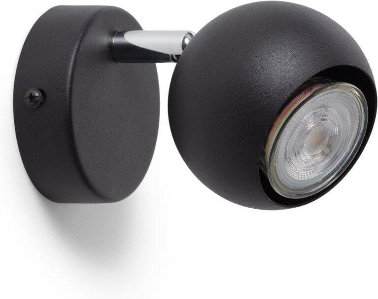 Wandleuchte Aluminium Ausrichtbar 1 Strahler Schwarz Ates Schwarz
