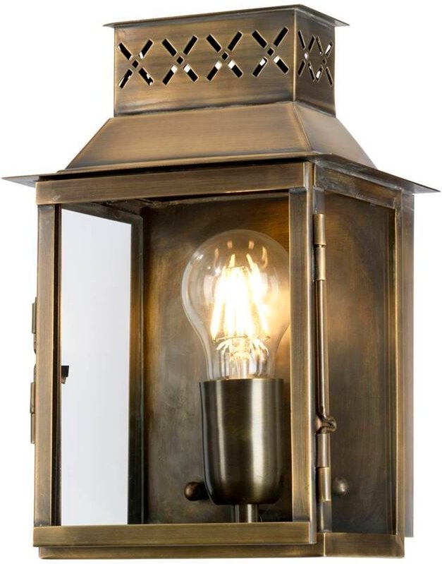 Elstead - Lambeth Palace - 1 Licht Außenwandlaterne Licht Messing IP44, E27