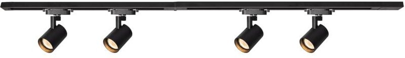 Schienensatz schwarze Leiste 150 cm Strahler 4xGU10 15W für Wohnzimmer Küche VOLF Milagro