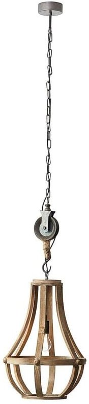 Lampe Church Pendelleuchte 43cm holz hell 1x G95, E27, 60W, geeignet für Normallampen (nicht enthalten) Kette ist kürzba...