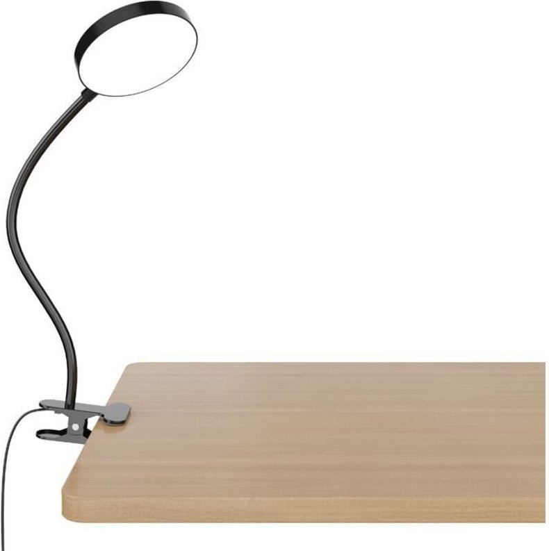 Thumbnail - Klemmleuchte mit Adapter, 3 Farben und 10 Helligkeitsstufen, Schreibtischlampe mit USB-Kabel, Leselampe zum Lesen im Bet...