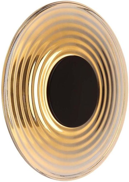 Wandleuchte Wandlampe Flurleuchte schwarz matt Glas rauchfarben LED D 30 cm