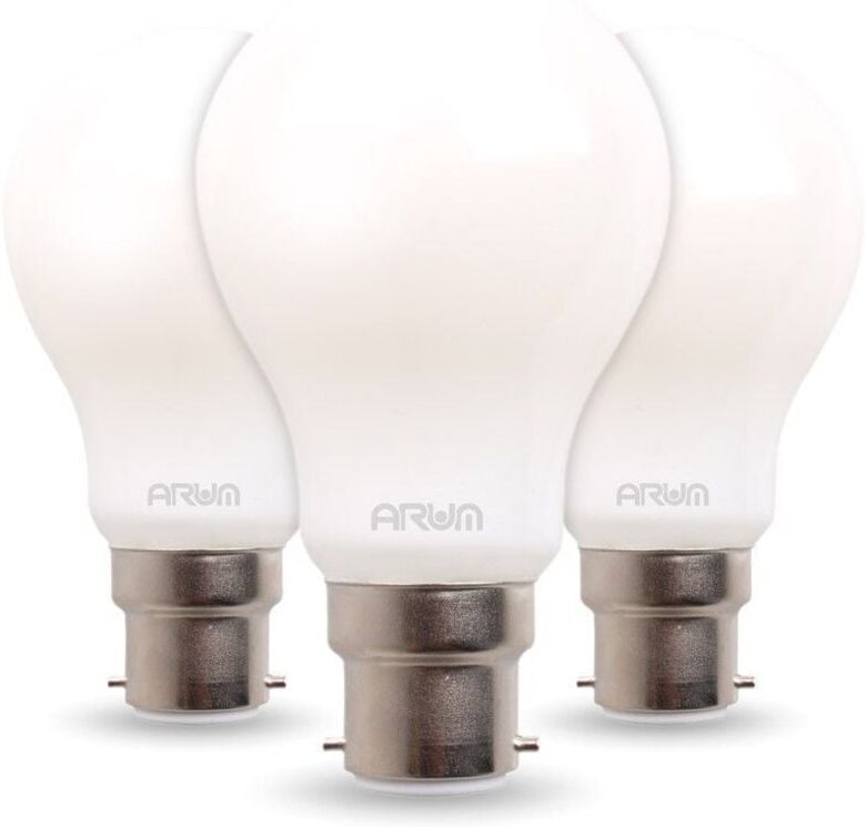 Set mit 3 LED-Lampen 7W Gl. 60W Standard mattiert B22 Farbtemperatur: Warmweiß 2700K