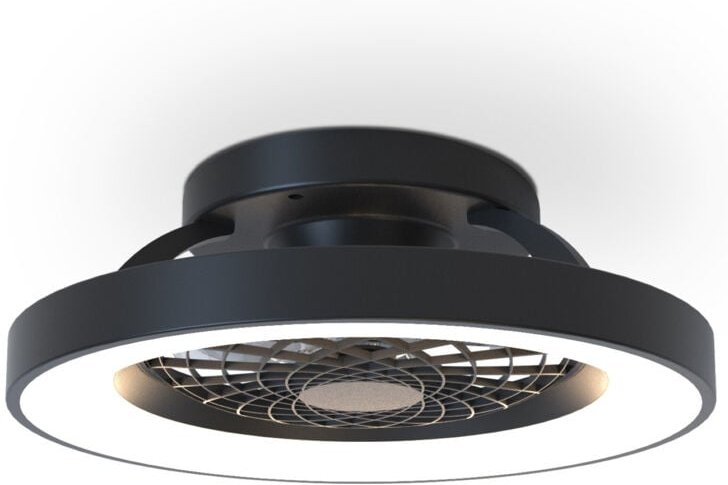 Mantra Tibet Mini Dimmbare LED-Deckenleuchte & 33 W DC-Lüfter, Fernbedienung, Schwarz