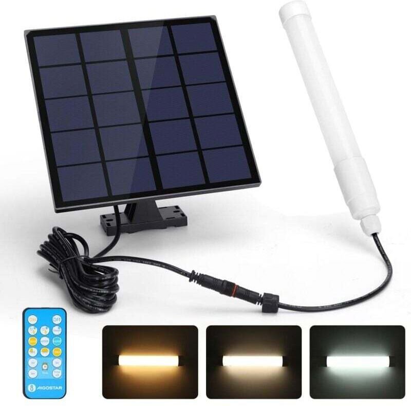 50-W-LED-Solar-Gartenleuchte mit Fernbedienung, IP65 wasserdicht, einstellbare Farbtemperatur 3000 K / 4000 K / 6500 K, ...