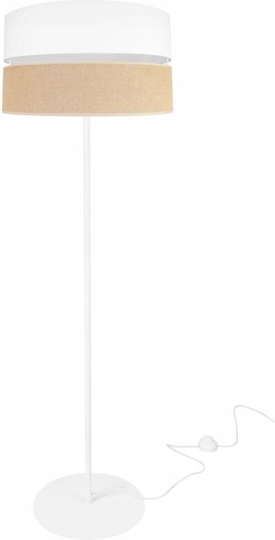 Stehlampe, Metalllampenschirm, 40 cm, weiß