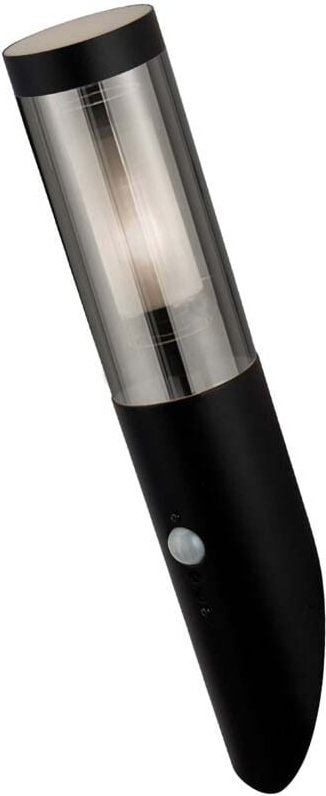 Außenleuchte Wandlampe Wandfackel Edelstahl schwarz rauch Bewegungsmelder Garten