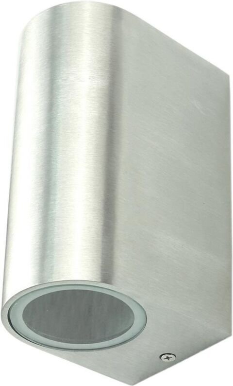 Außen-Garten-Wandleuchte Boston 2xGU10 IP44 Edelstahl Goldlux