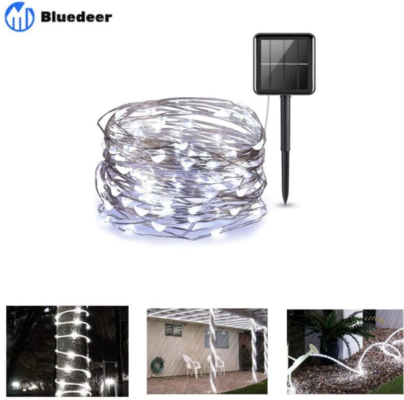 22 m lange Solar-LED-Lichterkette für den Außenbereich – IP65 wasserdichte Solar-Dekorationsbeleuchtung für Garten, Terr...