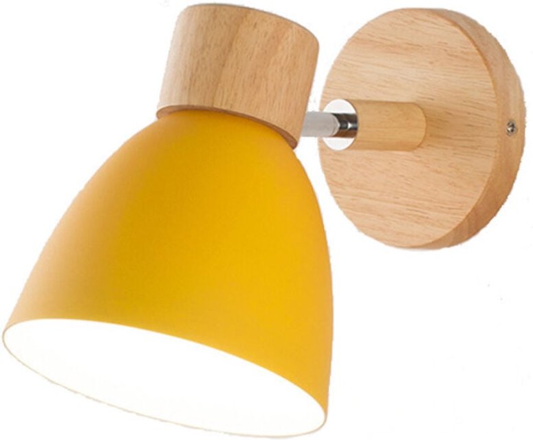 Nordische Wandleuchte aus Metall, Macaron-Design, Schlafzimmer-Nachttischleuchte