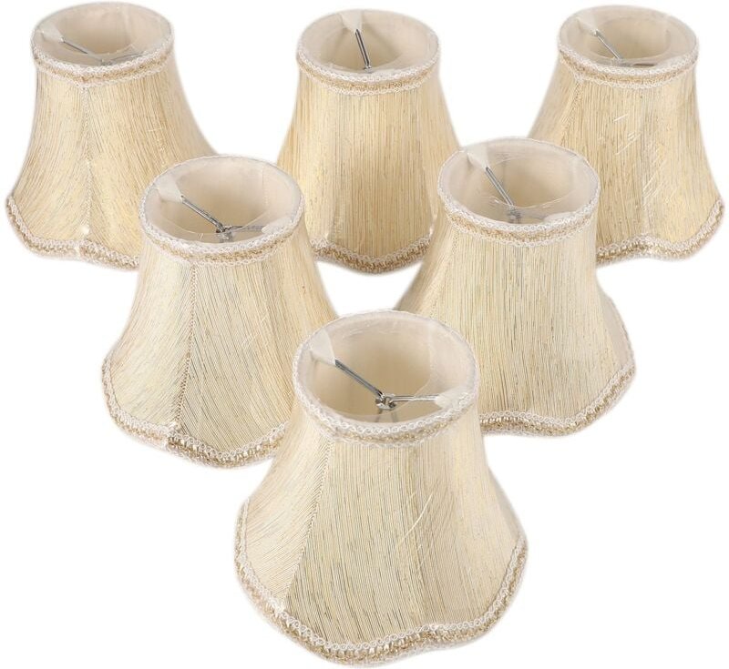 6er-Set Kronleuchterschirme, nur für Kerzenbirnen, Lampenschirme zum Aufstecken