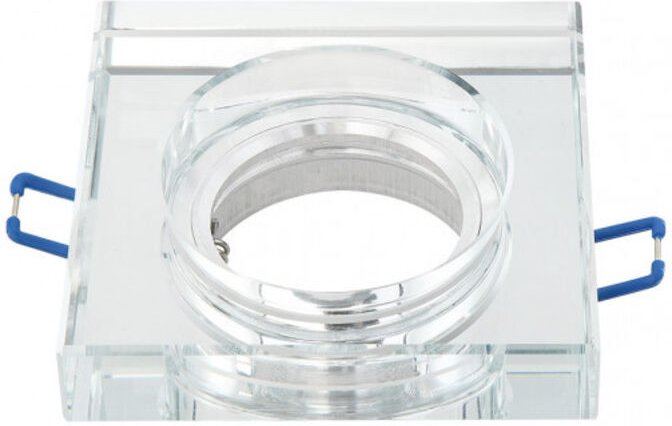 Fabrilamp - fab 14338CG49 Vertieftes Solna Glas 1xgu10 Quadratisch Dicke 2cm Transparent / Lampenfassung 2x9x9 Cm Schnit...