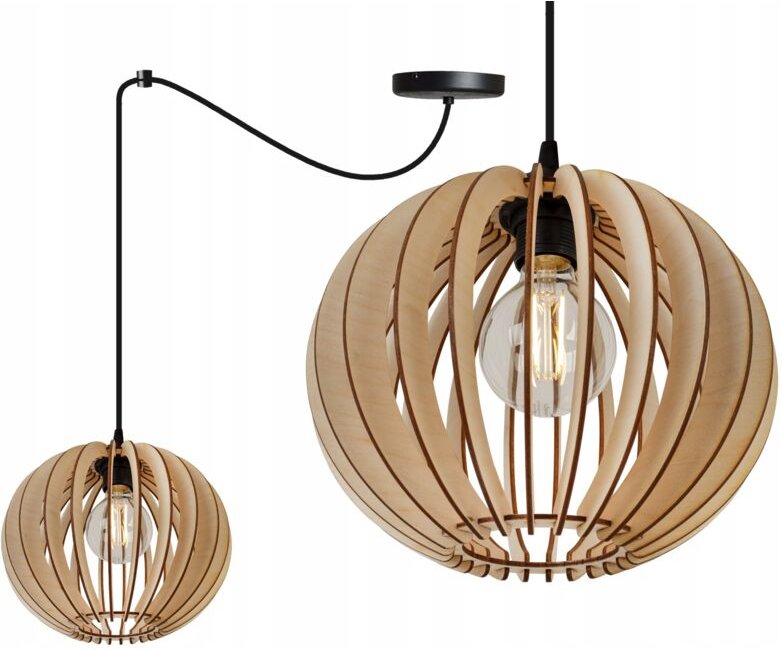 Moderne Led-Deckenhängelampe Aus Holz